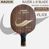 RAZER L-9 stalo teniso raketės ašmenys 5 medienos + 2 anglies treniruoklio stalo teniso ašmenys, kuriuos lengva valdyti pradedantiesiems, greitai atakuoja ir sujungia