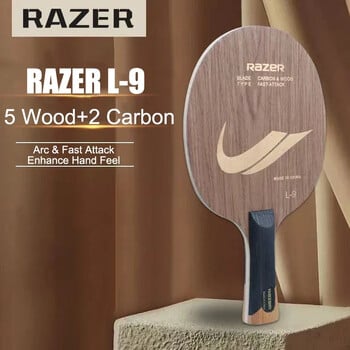 Λεπίδα ρακέτας πινγκ πονγκ RAZER L-9 5 Wood+2 Carbon Training Blade Ping Pong Εύκολη στον έλεγχο για αρχάριους γρήγορη επίθεση και βρόχο