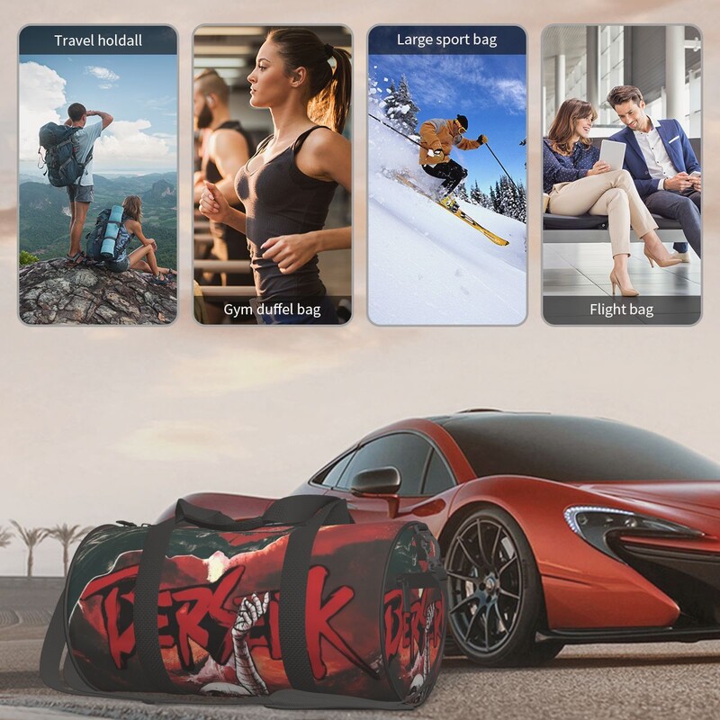 Jaapan Anime Bereserk Jõusaalikott Mange Reisikoolitus Spordikotid Meeste disain kingadega Vintage Fitness Bag Oxford käekotid