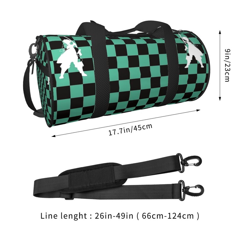 Jõusaalikott Anime Deemonid Tapjad Spordikott Jõusaali aksessuaarid Tanjiros Roheline Must Chebeboard Meeste Käekott Uudne Reisi fitness-kott