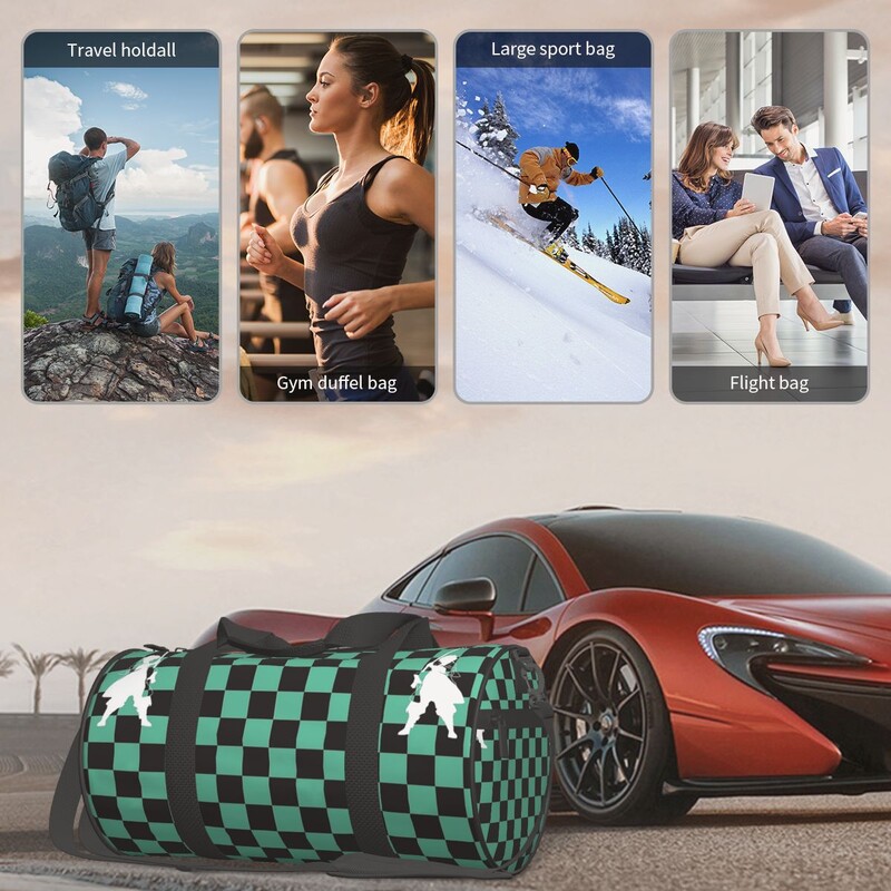 Jõusaalikott Anime Deemonid Tapjad Spordikott Jõusaali aksessuaarid Tanjiros Roheline Must Chebeboard Meeste Käekott Uudne Reisi fitness-kott