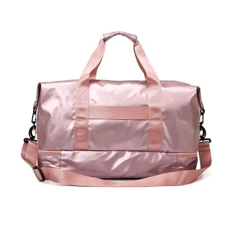 Didelės talpos gimnastikos krepšys perlamutrinė moterų kūno rengybos treniruočių rankinė su batais, vandeniui atspari kišeninė jogos pakuotė, kelioninė dviratis