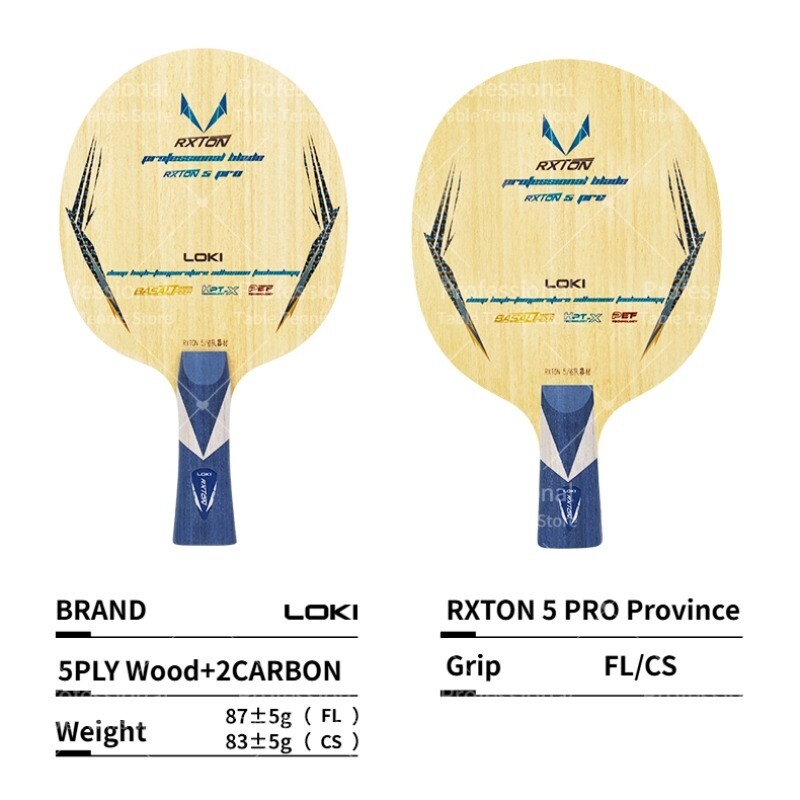 LOKI RXTON 5 Pro Province πινγκ πονγκ Λεπίδα ενσωματωμένη ίνα από βασάλτη άνθρακα 5 ξύλο 2 άνθρακα ρακέτα πινγκ πονγκ & γρήγορη επίθεση