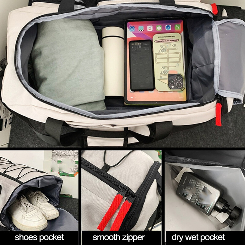 Jogas ceļojumu vingrošanas zāles mugursoma bagāžas soma sievietēm vīriešiem fitnesa treniņiem sausi slapji apavi kabata āra sporta peldēšanai dienas soma