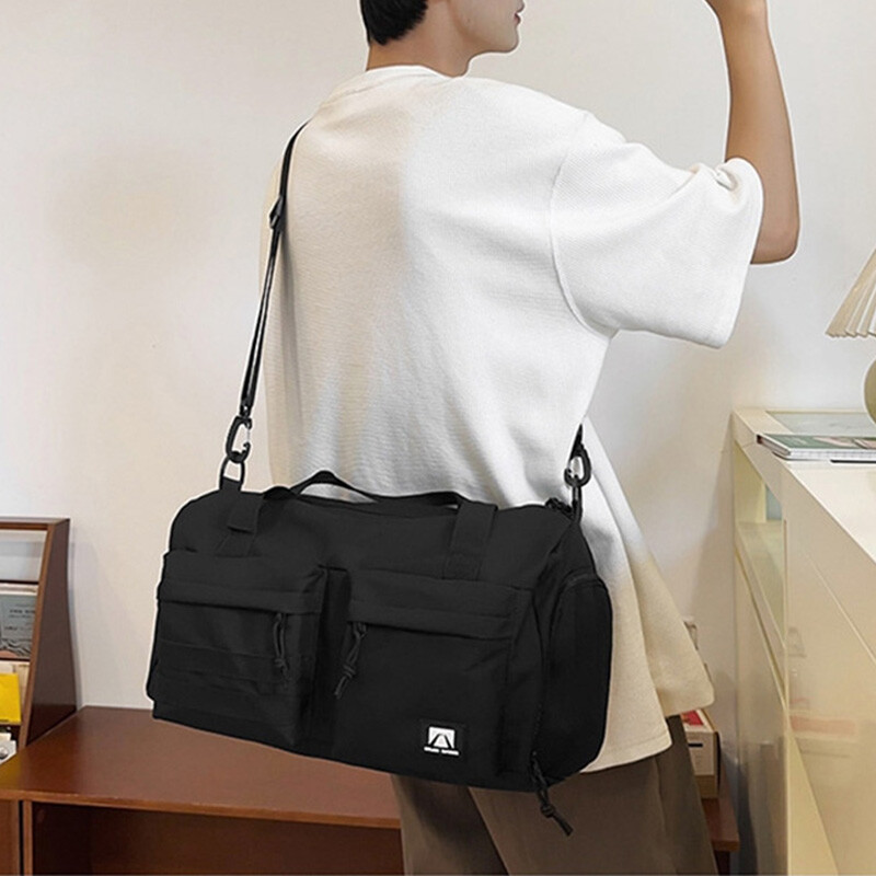 Lielas ietilpības sporta zāles rokassoma Fitnesa treniņu somas Wet Dry Separation Sport plecu pakete ar apavu kabatas ūdensnecaurlaidīgām jogas somām