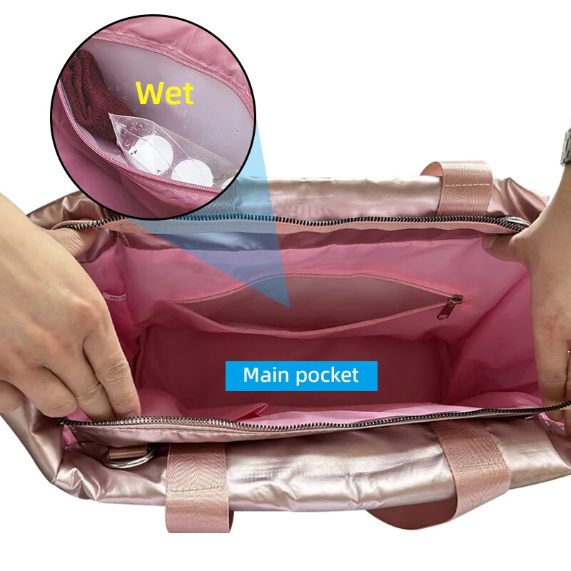 Jogas Fitnesa vingrošanas soma sievietēm Wet Dry Pack Ceļojumu somas Sporta kāpšanai pārgājienu rokassomiņa Liela ietilpība plecu krustojumam