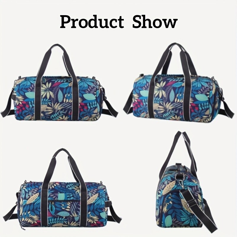 Fitnesa vingrošanas soma ceļojumu mugursoma sievietēm uz pleciem āra jogas soma treniņu lapu apdrukai soma Crossbody Dry Wet Weekender Duffel