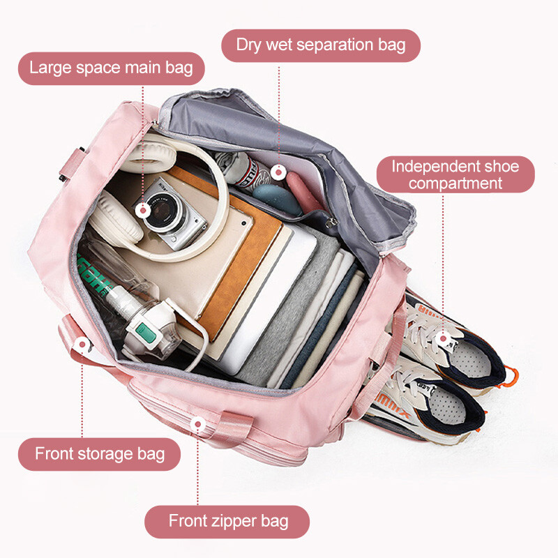 Sportska torba za teretanu Putne suhe mokre ručne torbe za žene Ženske plivačke naramenice Crossbody Fitness Putna torba na otvorenom Weekender Duffel