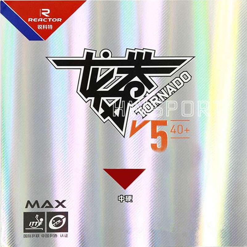 REACTOR Tornada V5 galda tenisa gumijas lipīga cilpa, uzbrūk galda tenisa gumija, vidēji cieta ar maksimālo iekšējo enerģijas sūkli