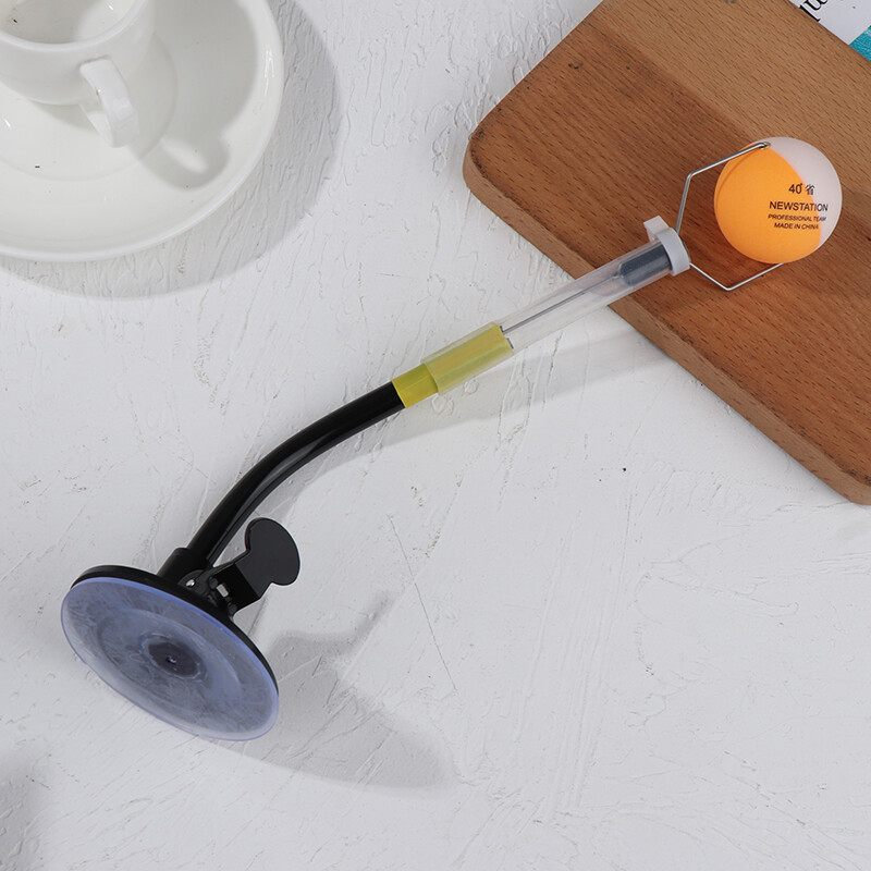 1 gab. Pārnēsājama galda tenisa trenažieru trenažiera sūkšanas tipa profesionāla pingponga treniņu robota ātra atsitiena bumbas klips