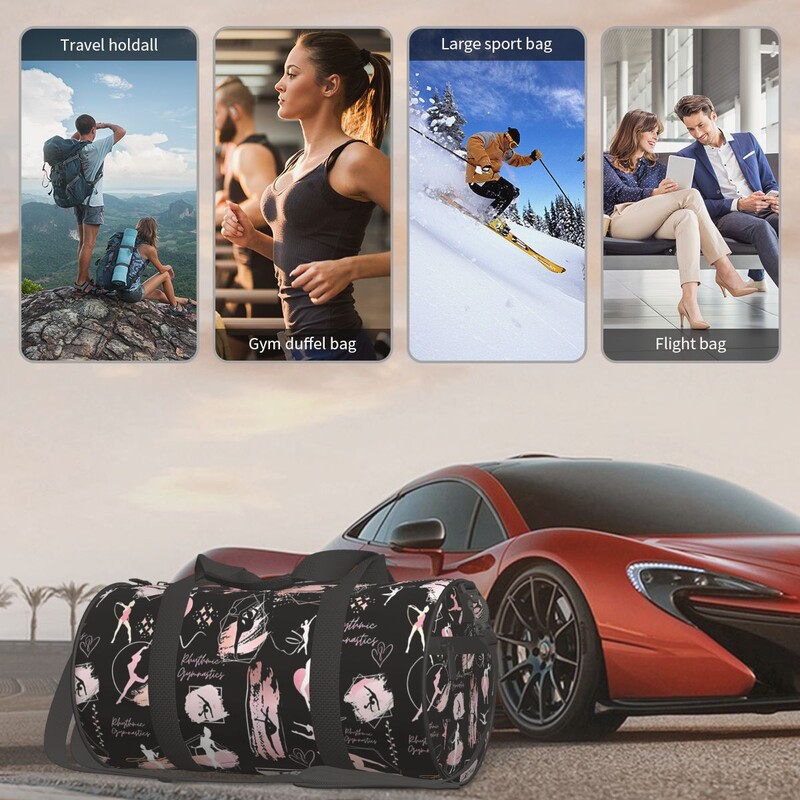 Vingrošanas meitene Krāsains Raksts Mūsdienīga sporta vingrošanas soma Ūdensnecaurlaidīga sporta soma ar apaviem Rokassoma Krāsaina fitnesa soma vīriešiem