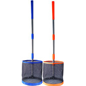 Huieson galda tenisa bumbiņu savācējs 23x23cm ar 99cm noņemamu nerūsējošā tērauda nūju profesionāliem galda tenisa treniņiem