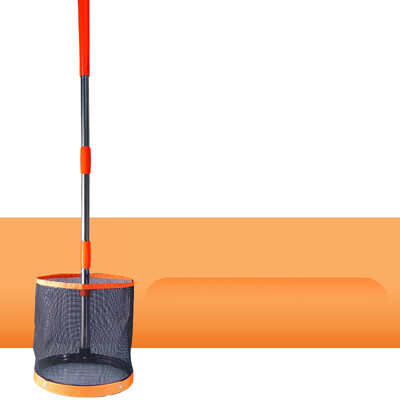 Huieson galda tenisa bumbiņu savācējs 23x23cm ar 99cm noņemamu nerūsējošā tērauda nūju profesionāliem galda tenisa treniņiem