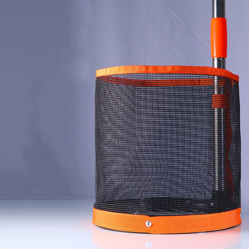 Huieson galda tenisa bumbiņu savācējs 23x23cm ar 99cm noņemamu nerūsējošā tērauda nūju profesionāliem galda tenisa treniņiem