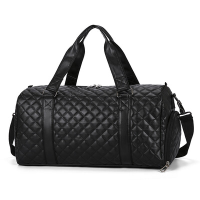 Duffle Tote Gym фитнес чанти за жени Дамска чанта от PU кожа Багаж за пътуване през рамо Спортни обувки Джобни уикенд чанти Crossbody