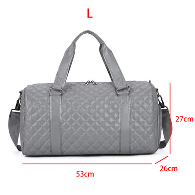 Duffle Tote Gym Fitness kotid naistele PU nahast käekott reisipagas õlg Spordijalatsid tasku nädalavahetuse Crossbody kotid