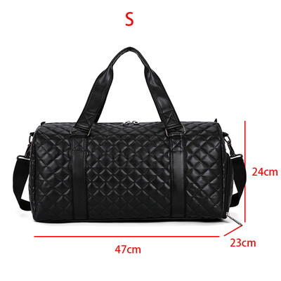 Duffle Tote Gym Fitness kotid naistele PU nahast käekott reisipagas õlg Spordijalatsid tasku nädalavahetuse Crossbody kotid
