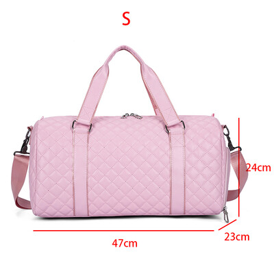 Duffle Tote Gym Fitness kotid naistele PU nahast käekott reisipagas õlg Spordijalatsid tasku nädalavahetuse Crossbody kotid