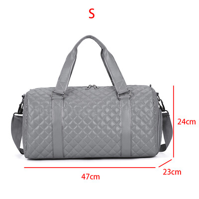 Duffle Tote Gym Fitness kotid naistele PU nahast käekott reisipagas õlg Spordijalatsid tasku nädalavahetuse Crossbody kotid