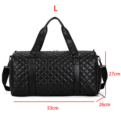 Duffle Tote Gym Fitness kotid naistele PU nahast käekott reisipagas õlg Spordijalatsid tasku nädalavahetuse Crossbody kotid
