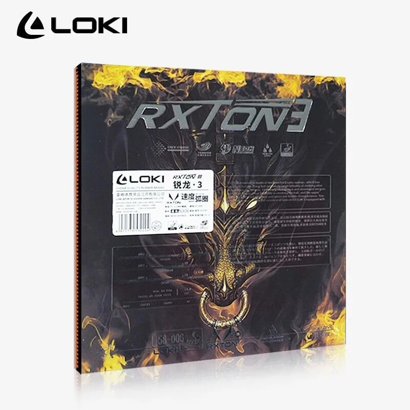 Originalūs LOKI RXTON 3 Red Sticky PRO stalo teniso guminiai stalo teniso guminiai kempinės stalo teniso pyragaičių kempinės stalo teniso priedai
