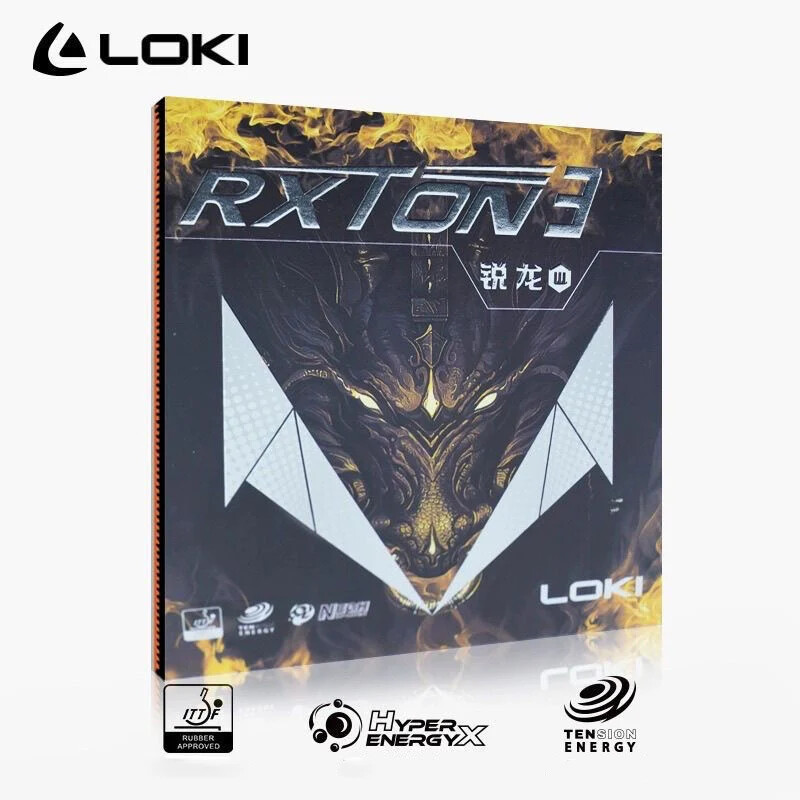 Originalūs LOKI RXTON 3 Red Sticky PRO stalo teniso guminiai stalo teniso guminiai kempinės stalo teniso pyragaičių kempinės stalo teniso priedai