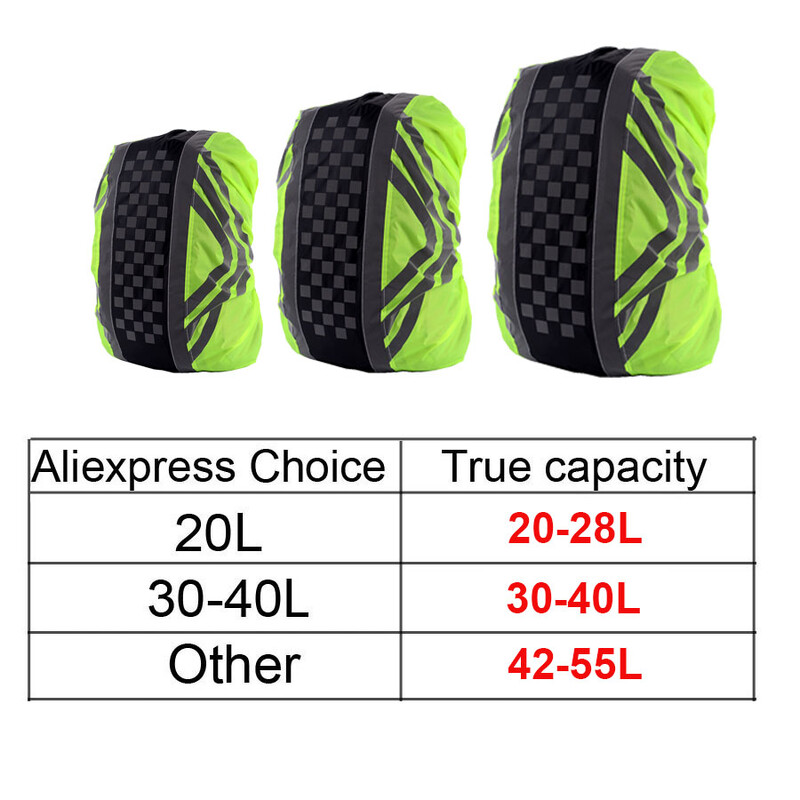 KoKossi 1vnt. Neperšlampamas lauko dangtelis Dviračių žygis Laipiojimas Kuprinės Apdangalas nuo lietaus naktinis šviesą atspindinti juostelė Apsauga nuo dulkių Unisex