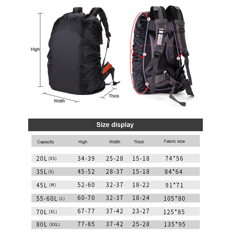KoKossi 35L āra sporta mugursoma lietus pārsegs jāšana kāpšana kempinga mugursoma Ūdensizturīgs pārsegs mugursoma pārgājienu putekļu aizsargs