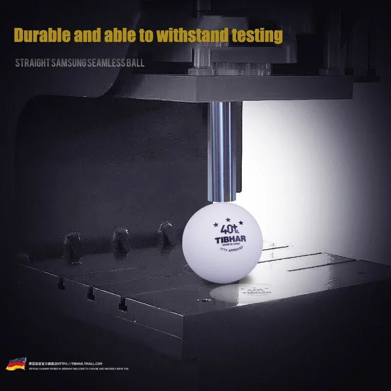 TIBHAR 3 žvaigždučių besiūliai stalo teniso kamuoliukai 40+ nauji plastikiniai ITTF patvirtinti profesionalūs stalo teniso kamuoliai, skirti treniruočių varžyboms