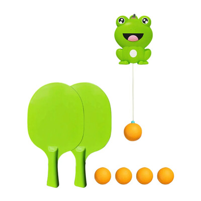Kabantis stalo teniso treniruoklis su raketėmis mini teniso kamuoliu Interaktyvus vaikų žaidimas Reagavimo gebėjimų gerinimo pratimas Kambarių kamuolys