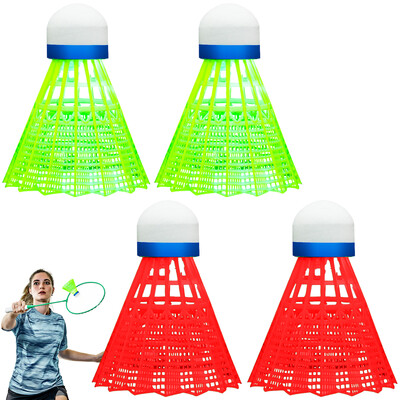 Tamsios nakties LED šviečiantis šviečiantis badmintono šaudyklės Spalvingi apšvietimo kamuoliai viduje ir lauke Sportas