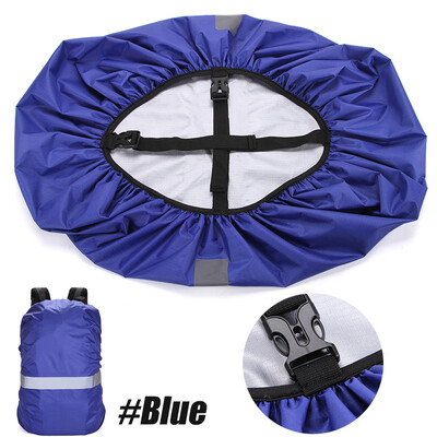 Augstas redzamības mugursomas lietus pārvalks ar atstarojošu sloksni, 100% ūdensnecaurlaidīgs, īpaši viegls, kempings, ceļojumi brīvā dabā, 1 gab.