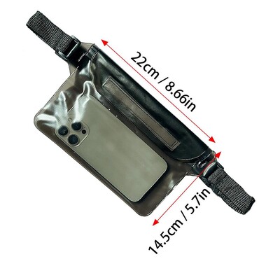 Veekindel kuivkoti kott telefonikoti jaoks Reguleeritava vöörihmaga õlakottide veealune ümbris rannas ujumise veespordi jaoks