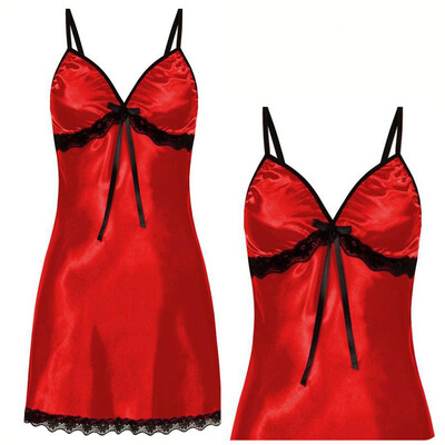 Seksīgs naktskrekls sieviešu mežģīņu apdares guļamveļa lente kaklasaites apakšveļa ar regulējamu siksniņu naktskrekls zīdains un ērts jauns