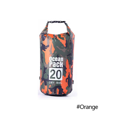 2/5/10/20/30L välitingimustes kasutatavad kamuflaažiga veekindlad kuivkotid Kaasaskantavad raftingud sukeldumiskuivkottikott PVC-ujumiskotid jõematkamiseks