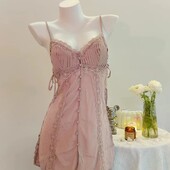 Seksīgas pidžamas sieviešu guļamveļa 2024. gada jauna vasaras tīra apakšveļa, mežģīnes, naktskrekli ar mazām krūtīm