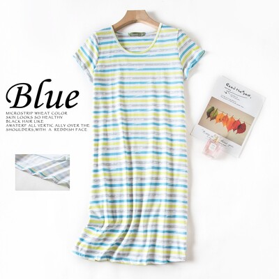 Aranyos rajzfilm női hálóruha Molett koreai édes kötött pamut hálóingek rövid ujjú divatos hálóruha hálóing