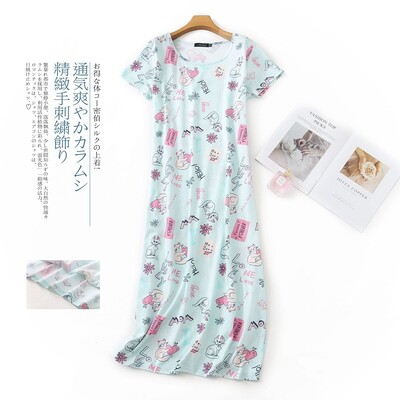 Vasaras garie svārki sieviešu naktskrekls 60% kokvilna plus izmērs Īsām piedurknēm guļamkrekli sieviešu naktsveļa naktskrekli naktskrekli