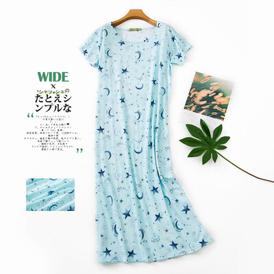 Vasaras garie svārki sieviešu naktskrekls 60% kokvilna plus izmērs Īsām piedurknēm guļamkrekli sieviešu naktsveļa naktskrekli naktskrekli