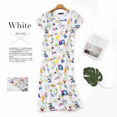 Vasaras garie svārki sieviešu naktskrekls 60% kokvilna plus izmērs Īsām piedurknēm guļamkrekli sieviešu naktsveļa naktskrekli naktskrekli