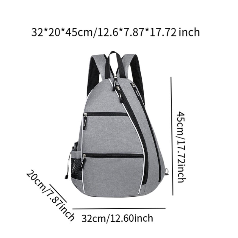 Pickleball kott Tennise Crossbody seljakott Reguleeritav rihm Suure mahutavusega squashi reket palli välispordi tennise reket kott