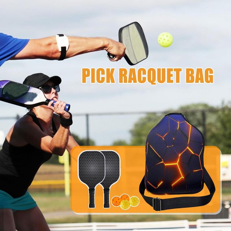 Tennis Sling seljakott Rind õlakott Veekindel tropp Crossbody Veekindel tennisekott Tennis Paddle Squash Sling