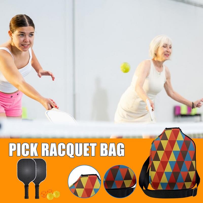 Tennis Sling seljakott Rind õlakott Veekindel tropp Crossbody Veekindel tennisekott Tennis Paddle Squash Sling