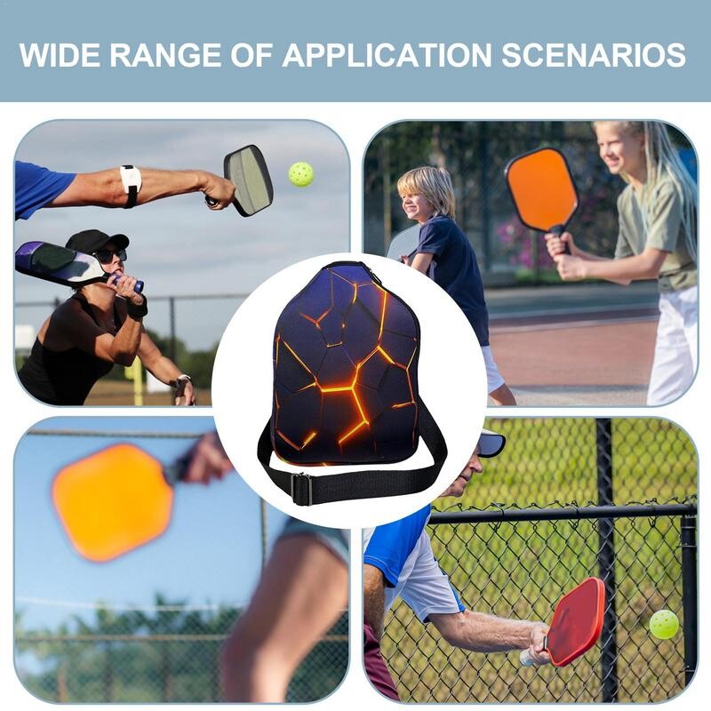 Tennis Sling seljakott Rind õlakott Veekindel tropp Crossbody Veekindel tennisekott Tennis Paddle Squash Sling