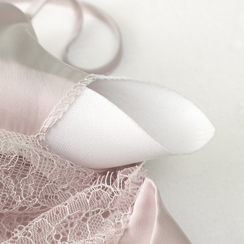 Moteriškas satininis seksualus nėriniuotas miegui skirtas suknelė Vasariniai berankoviai naktinė suknelė V formos iškirpte su liemenėlėmis Naktiniai marškiniai ledinis šilkas Namų drabužiai