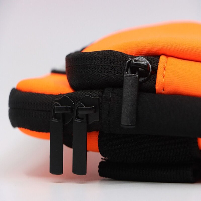 Veekindel spordikäekott 2 lukuga telefonikott Kõrvaklappide auk Kaasaskantav käepaela kott Fitness Treeningu telefonikoti ümbrise kate universaalne