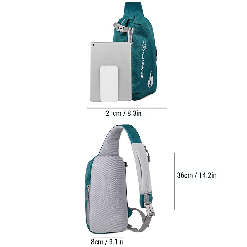 Crossbody Sling Bag Ultrakerge veekindel nailonist rinnakorvi õlakott kõrvaklapiauguga, ideaalne reisikaaslane