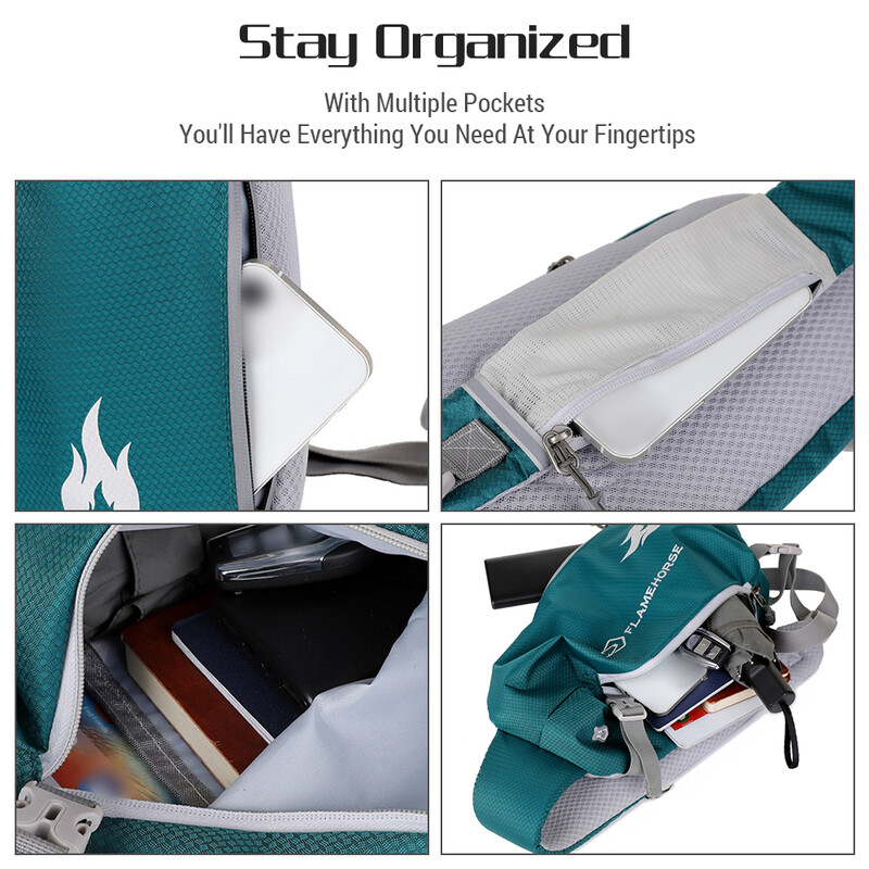 Crossbody Sling Bag Ultrakerge veekindel nailonist rinnakorvi õlakott kõrvaklapiauguga, ideaalne reisikaaslane