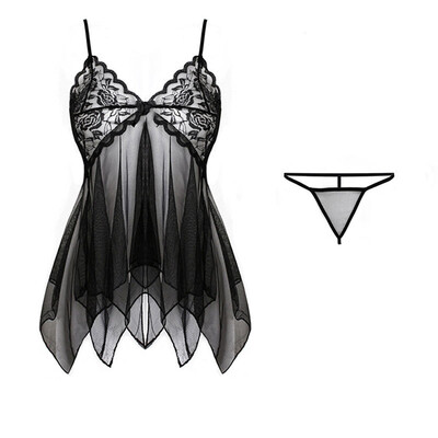 Seksīgs mājas apģērbs Sieviešu guļamveļa, siksperi, naktskrekls, mežģīņu volāns, apakšveļa, nakts kleita, dziļa v krūšturis, pidžamas apakšveļa