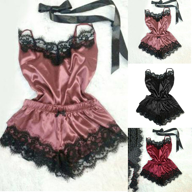 Seksikas pidžaamakomplekt naiste magamisriided jääsiidist satiinist öösärgid, hommikumantliga pesukomplekt